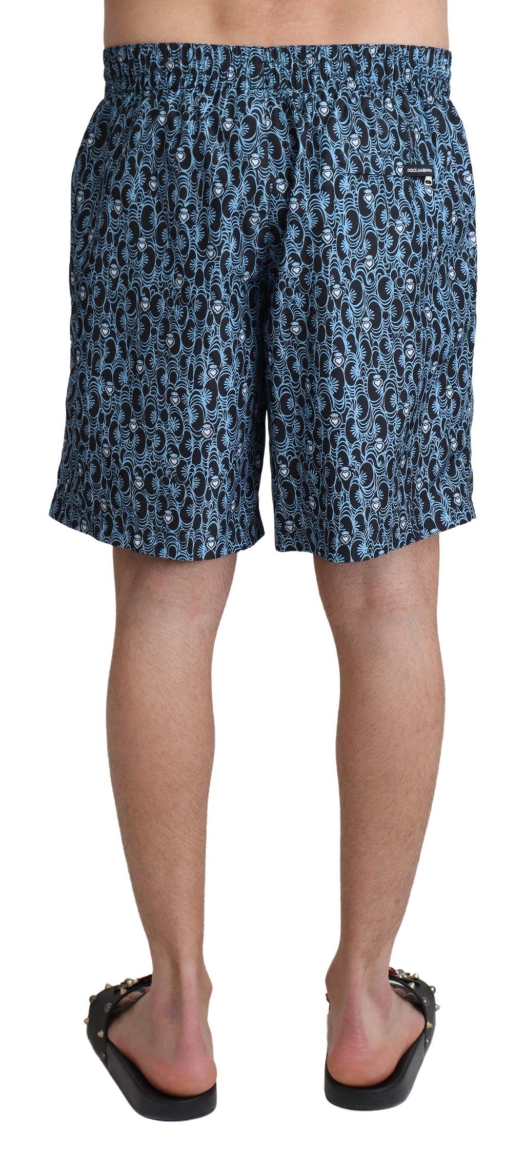 Dolce & Gabbana Blue patterned Beachwear Shorts Swimwear