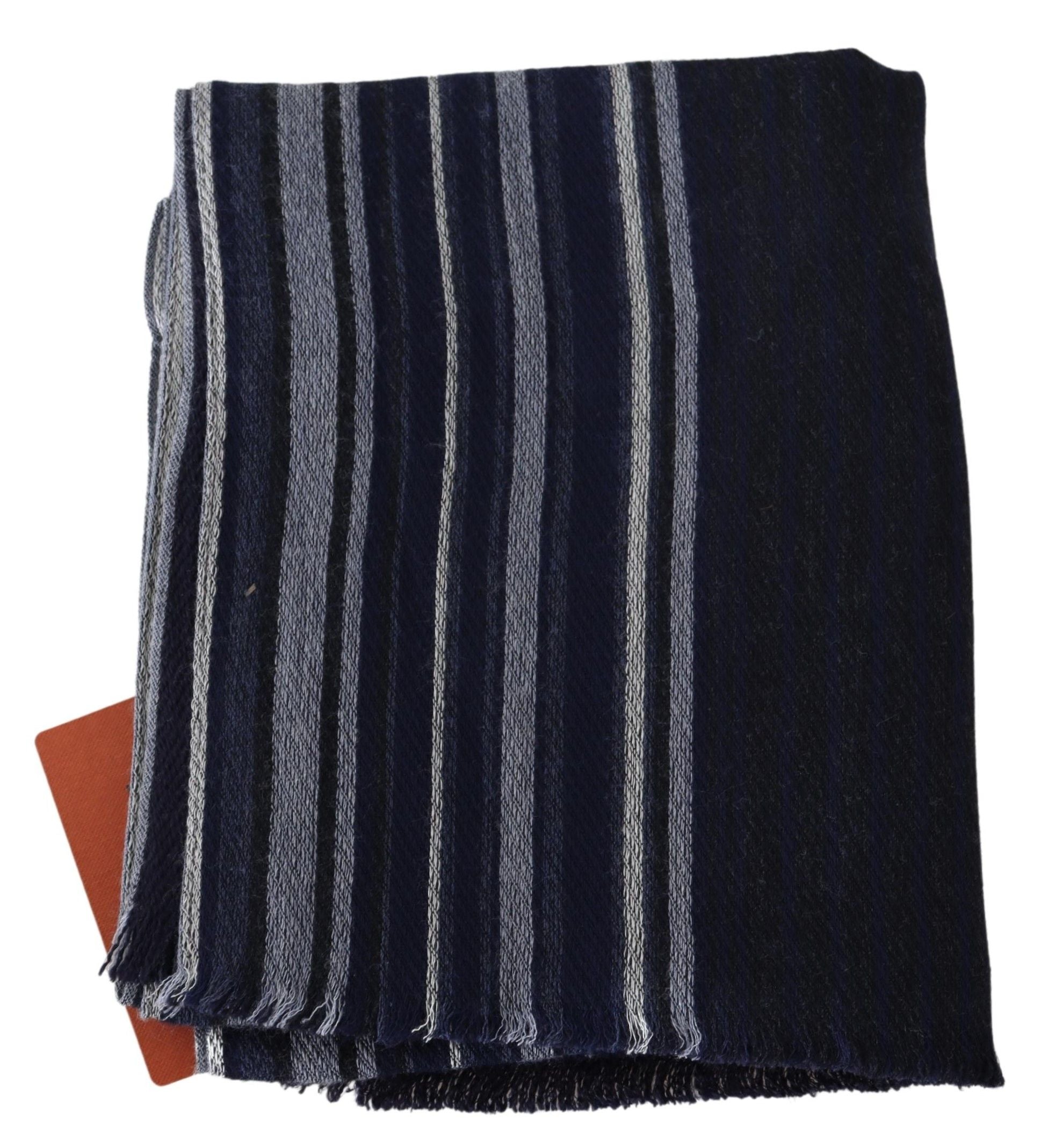 Missoni Multicolor Wool Striped Unisex Wrap Fringe Scarf
