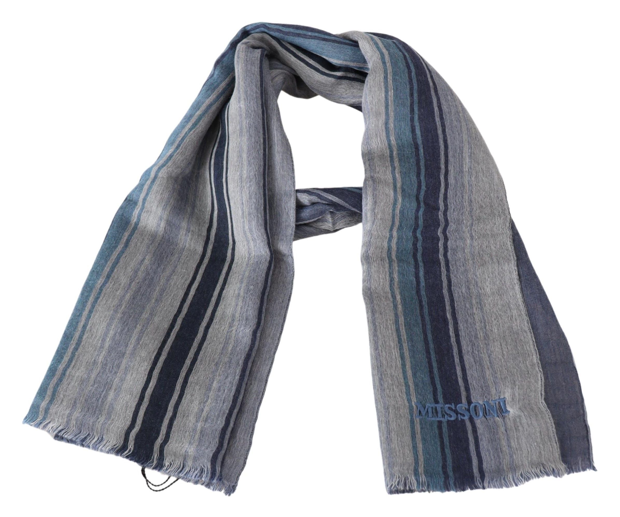 Missoni Multicolor Striped Unisex Wool Scarf