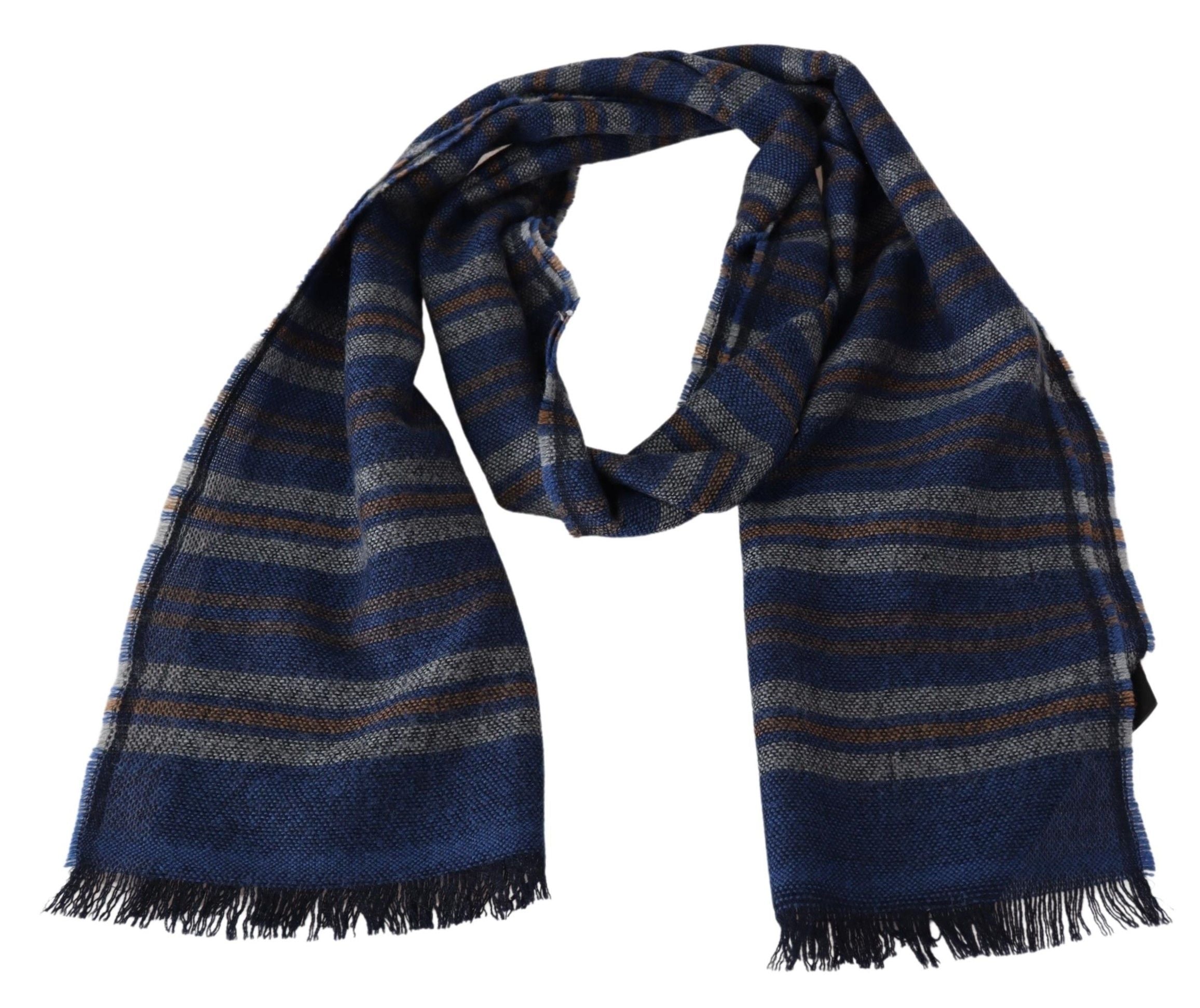 Missoni Mehrfarbig gestreifter Wollschal für Unisex