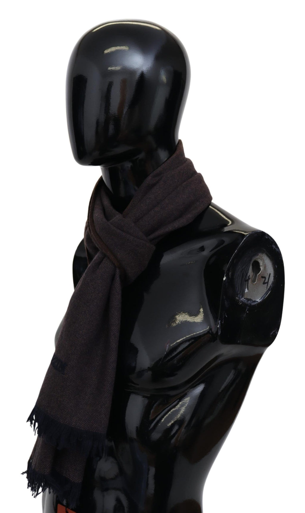 Missoni Brown 100% Cashmere Unisex Neck Wrap Fringe Scarf