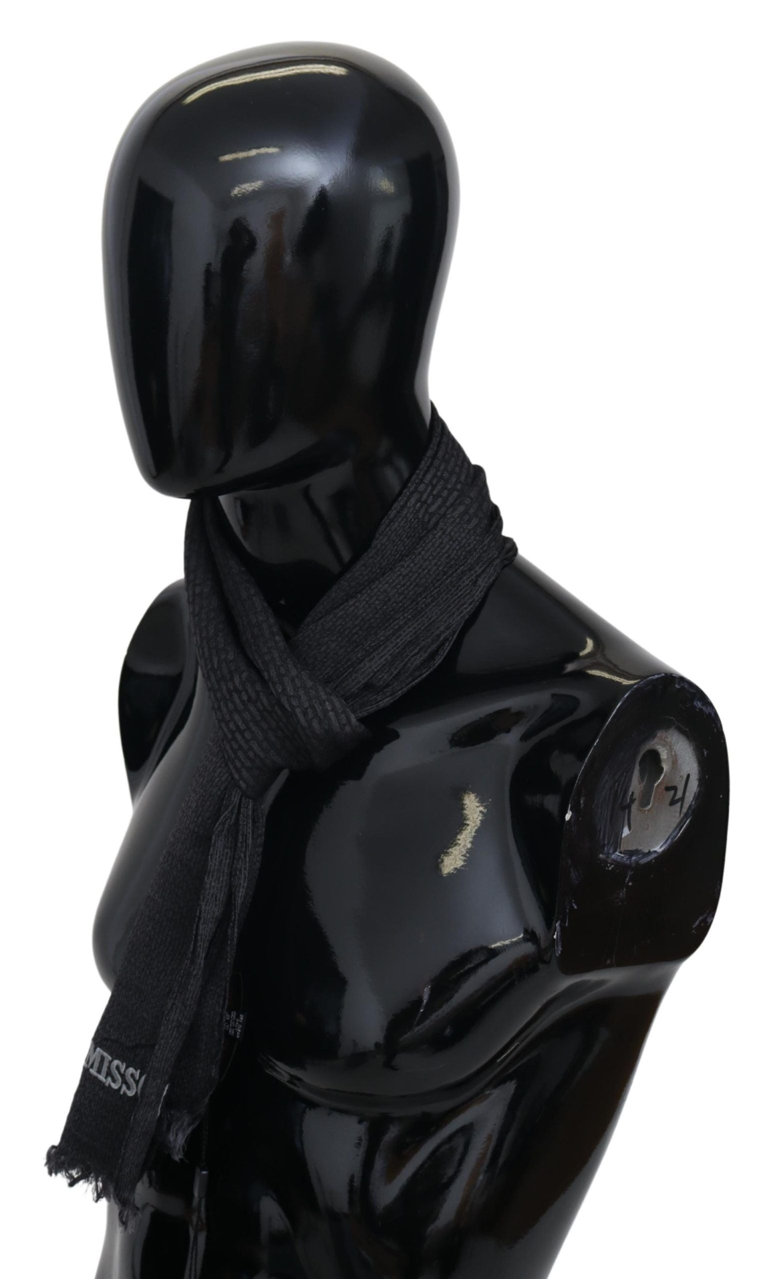 Missoni Black Wool Knit Unisex Neck Warmer