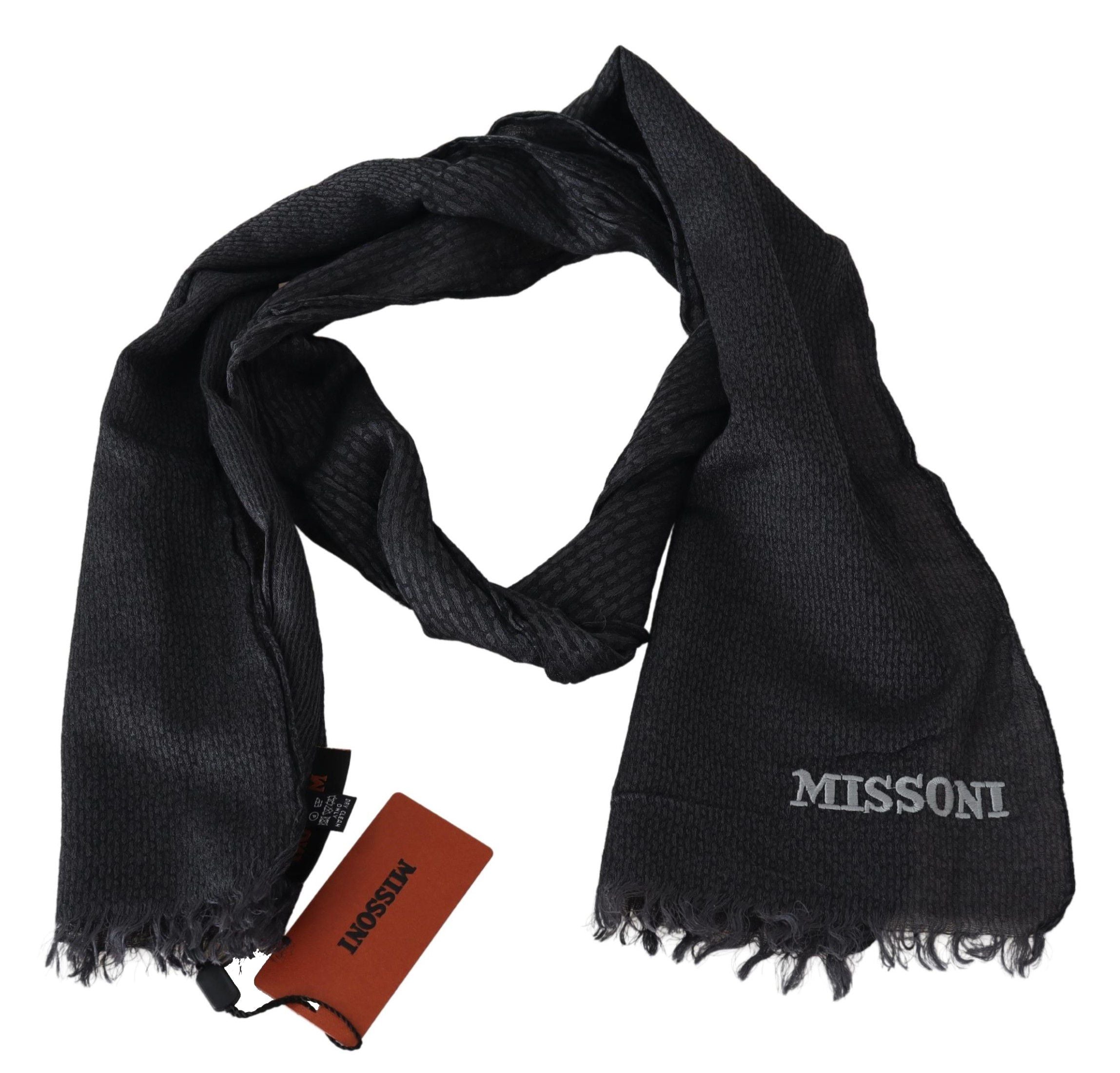 Missoni Black Wool Knit Unisex Neck Warmer