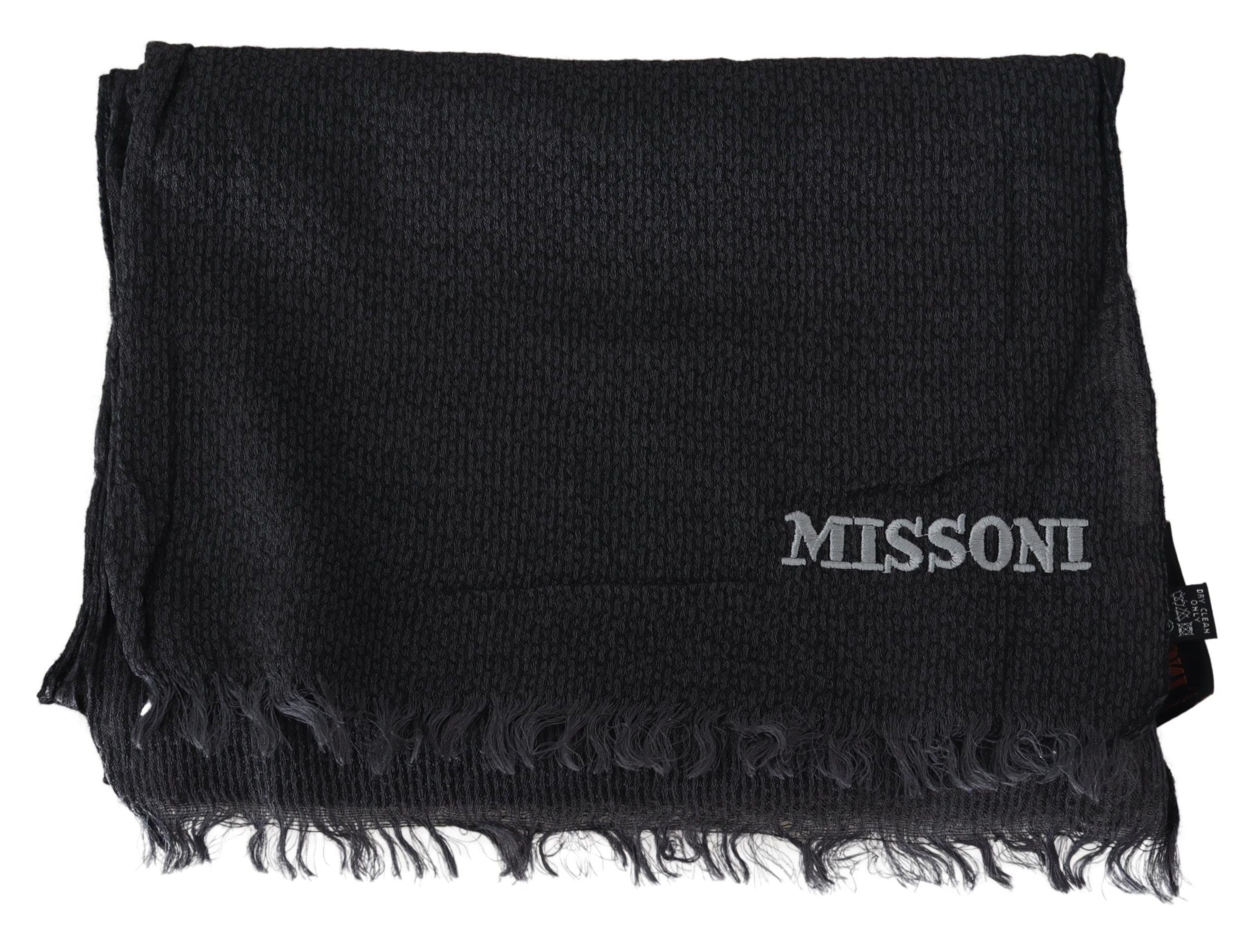 Missoni Black Wool Knit Unisex Neck Warmer