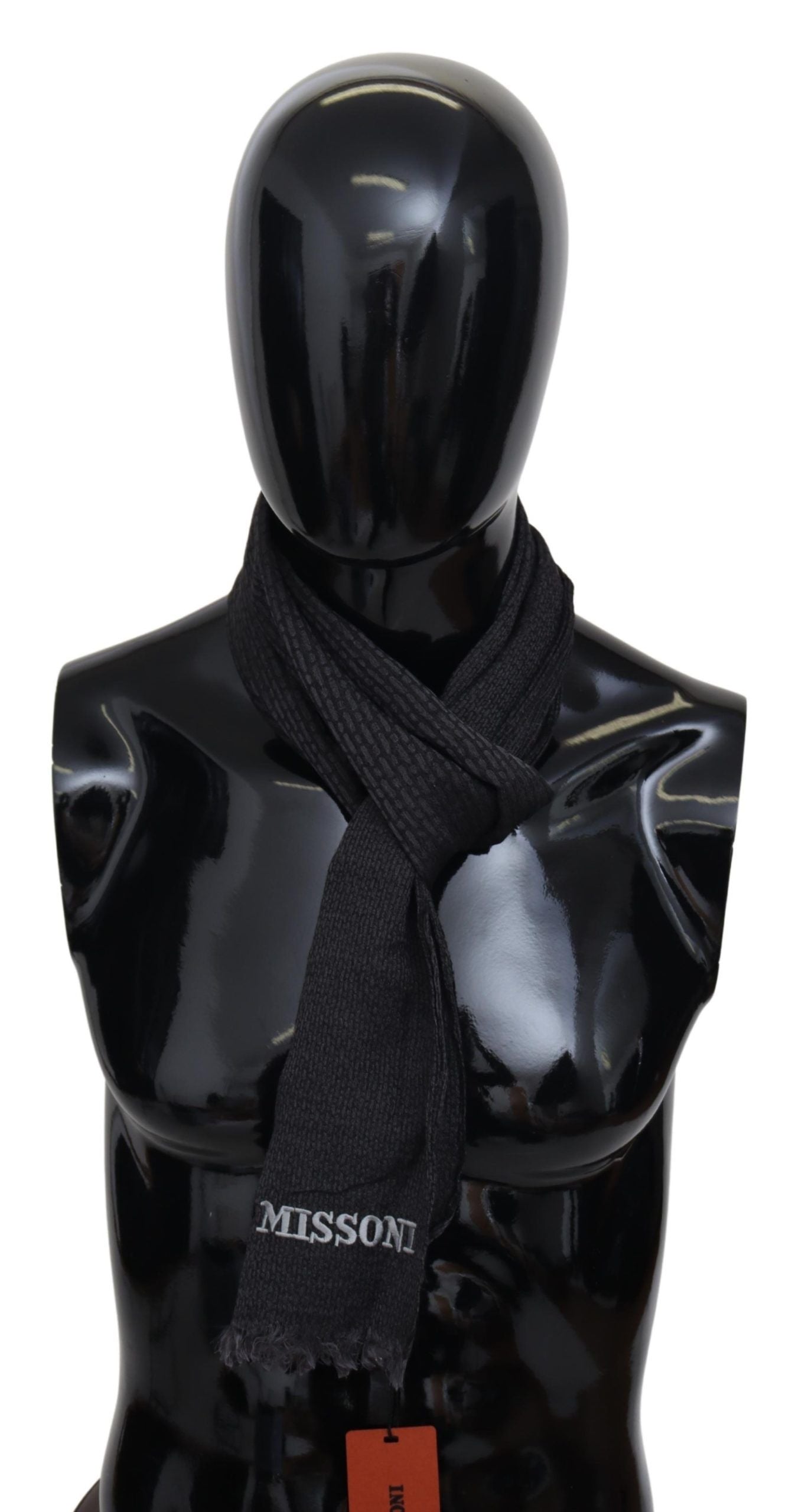 Missoni Black Wool Knit Unisex Neck Warmer
