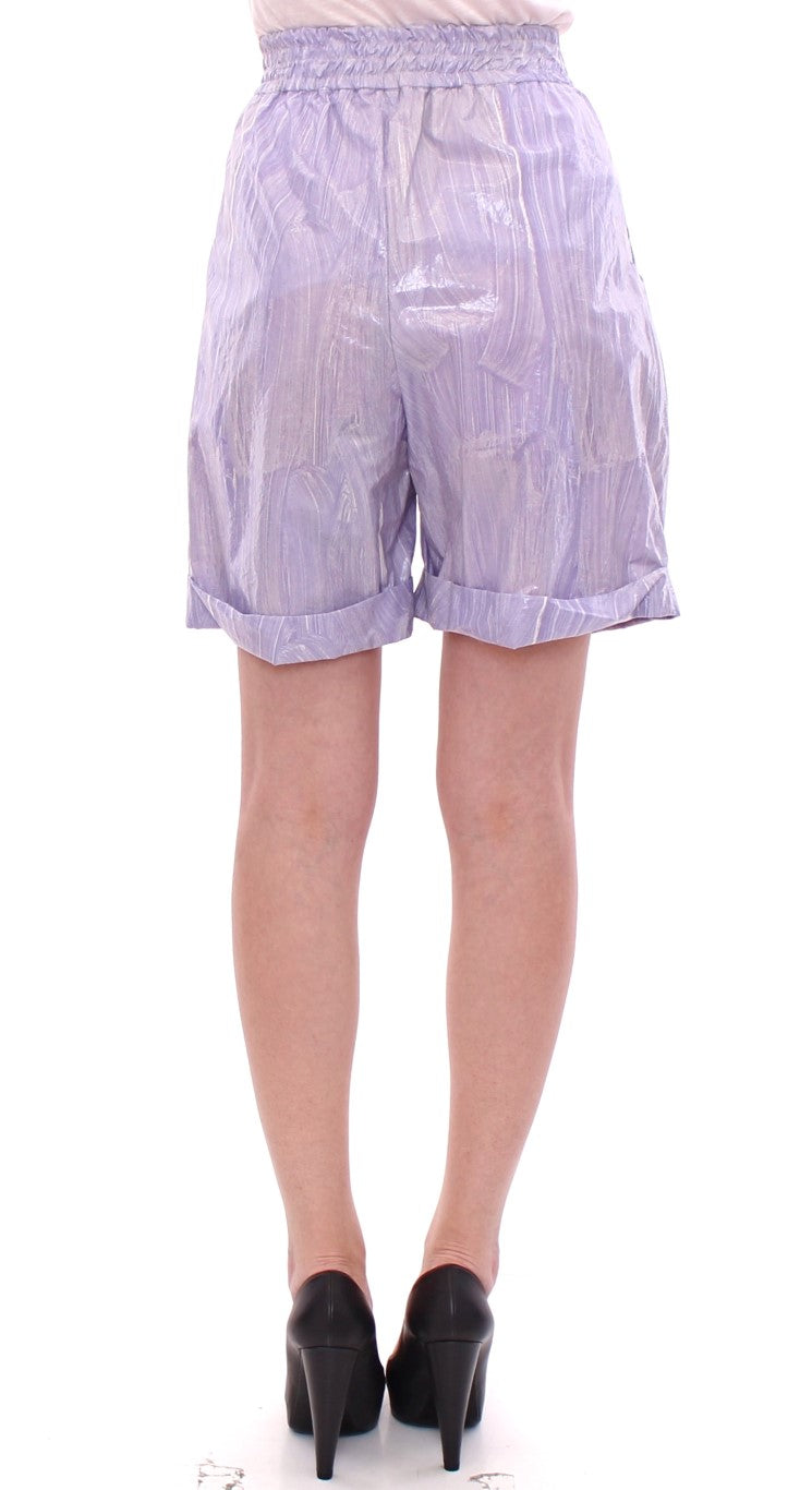 Licia Florio Lila Über-Knie-Wickel-Shorts