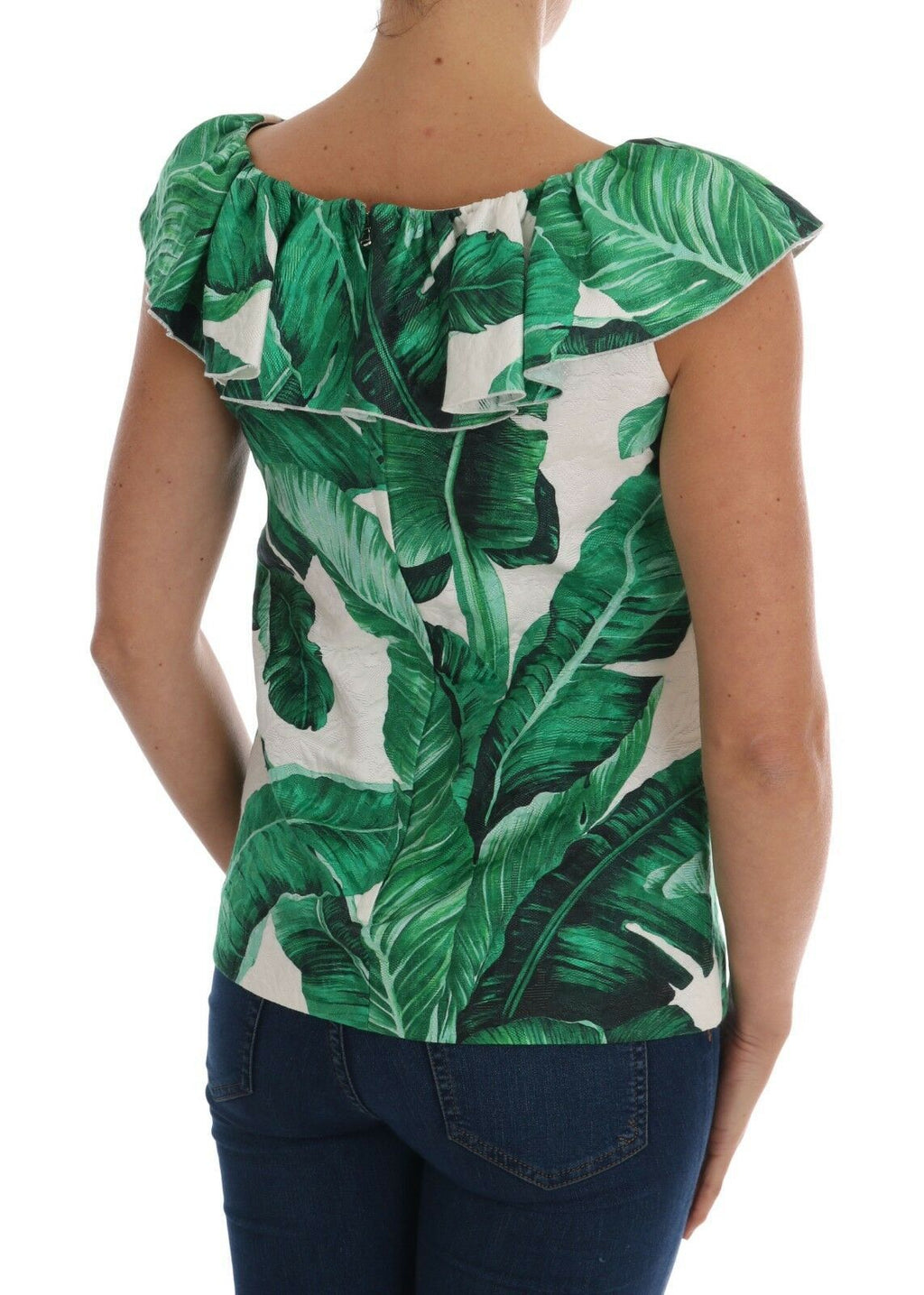 Dolce & Gabbana Ananas-Bananen-Pailletten-Bluse-T-Shirt