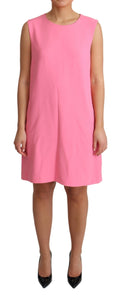 Dolce & Gabbana Rosa ärmelloses, knielanges Shift-Kleid