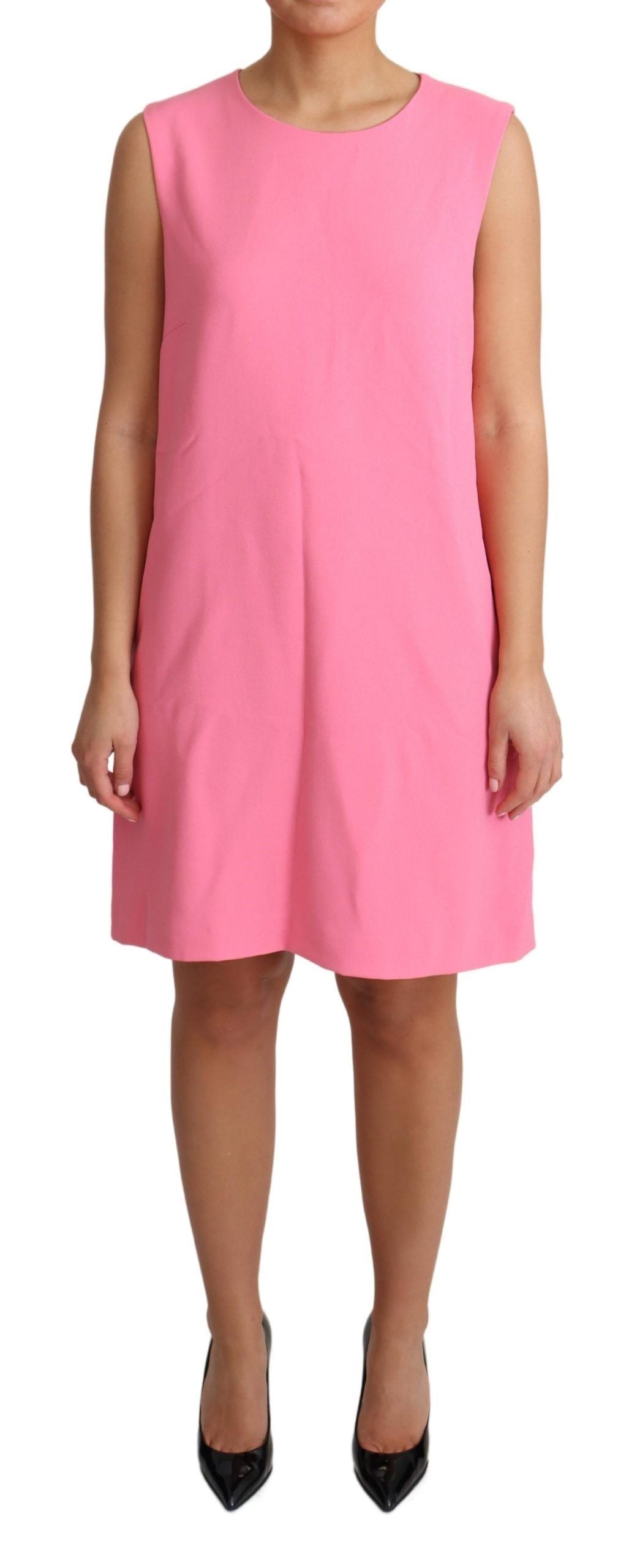 Dolce & Gabbana Rosa ärmelloses, knielanges Shift-Kleid