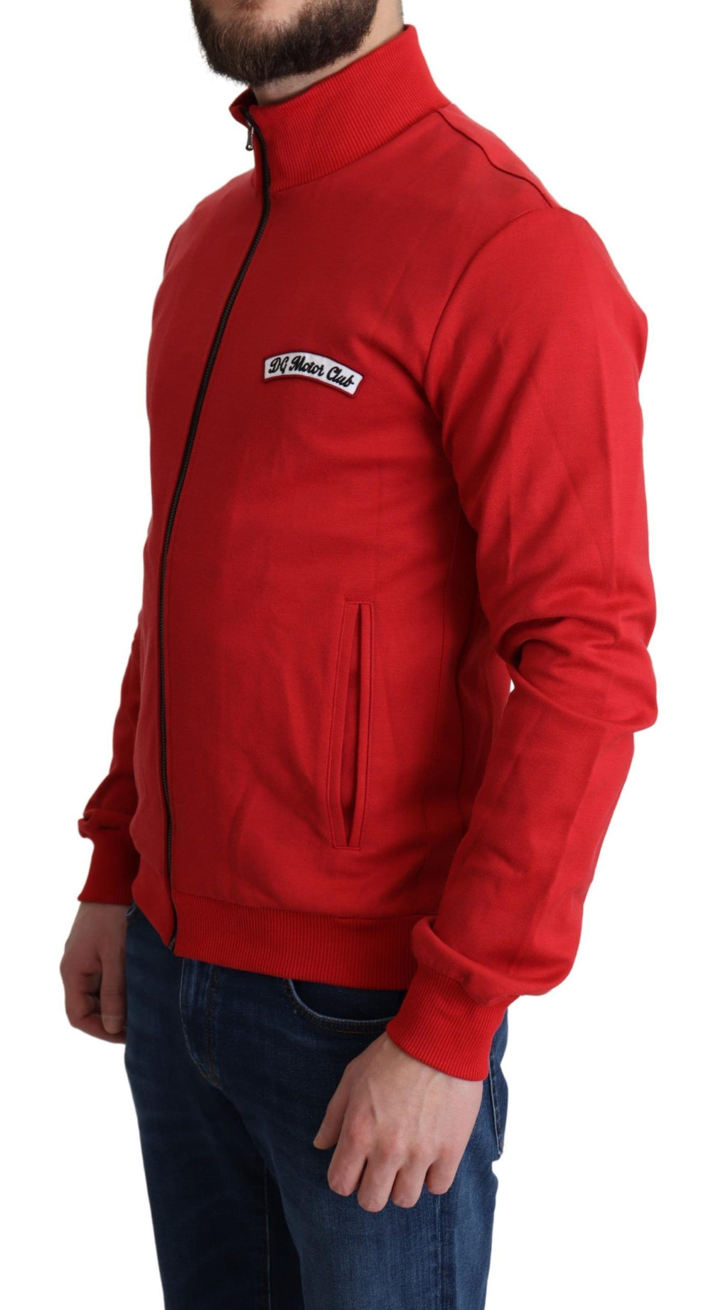 Dolce & Gabbana Red DG Motor Club Zip Cardigan