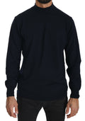 MILA SCHÖN Dark Blue Round Neck Sweater in 100% Wool