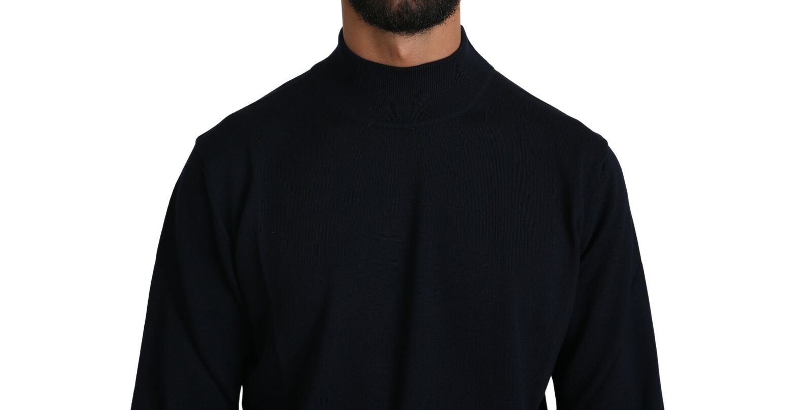 MILA SCHÖN Dark Blue Round Neck Sweater in 100% Wool