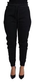 Dolce & Gabbana Black Polyester Neoprene Jogger Pants