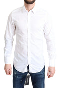 Dolce & Gabbana White Cotton Long-Sleeve Formal Shirt