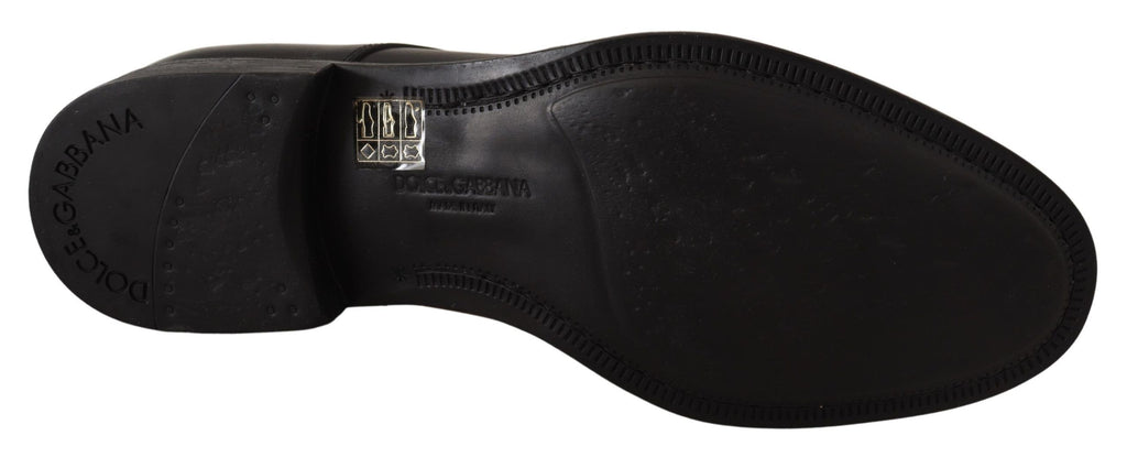 Dolce & Gabbana Schwarze Lederschnürschuhe für Herren Formaler Derby