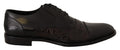 Dolce & Gabbana Schwarzes Leder Exotische Felle Formelle Schuhe
