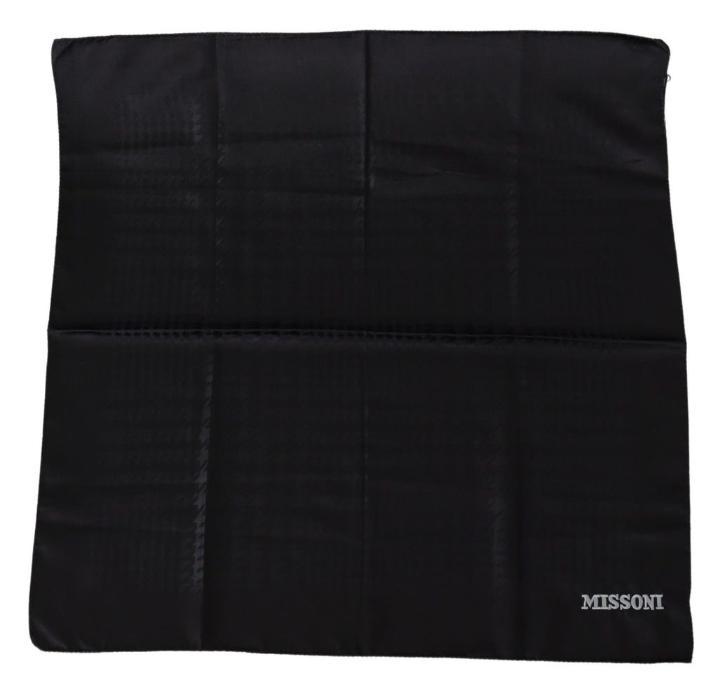 Missoni Schwarzer Wollstrick-Unisex-Halstuchschal