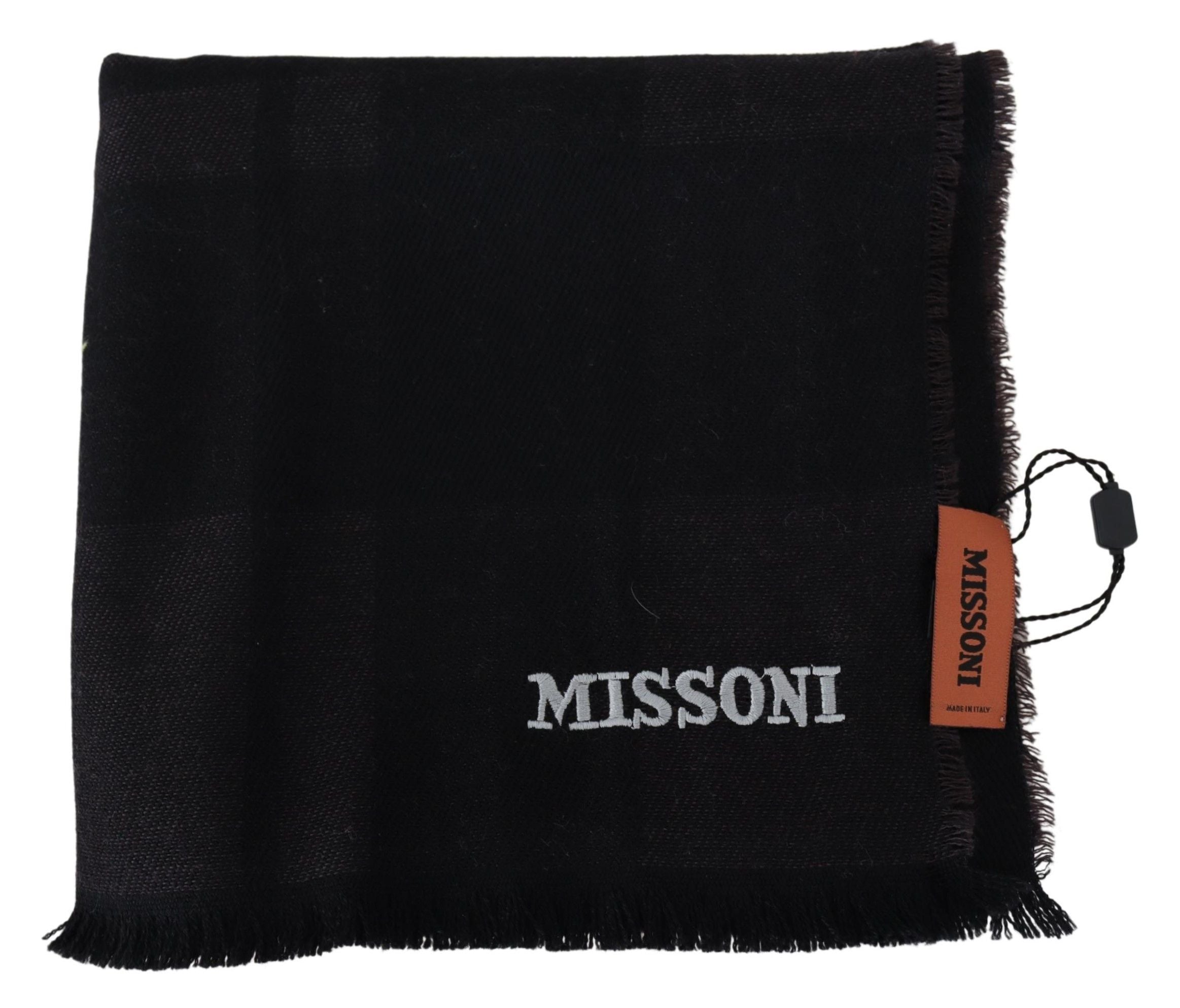 Missoni Black Unisex Neck Scarf 100% Wool