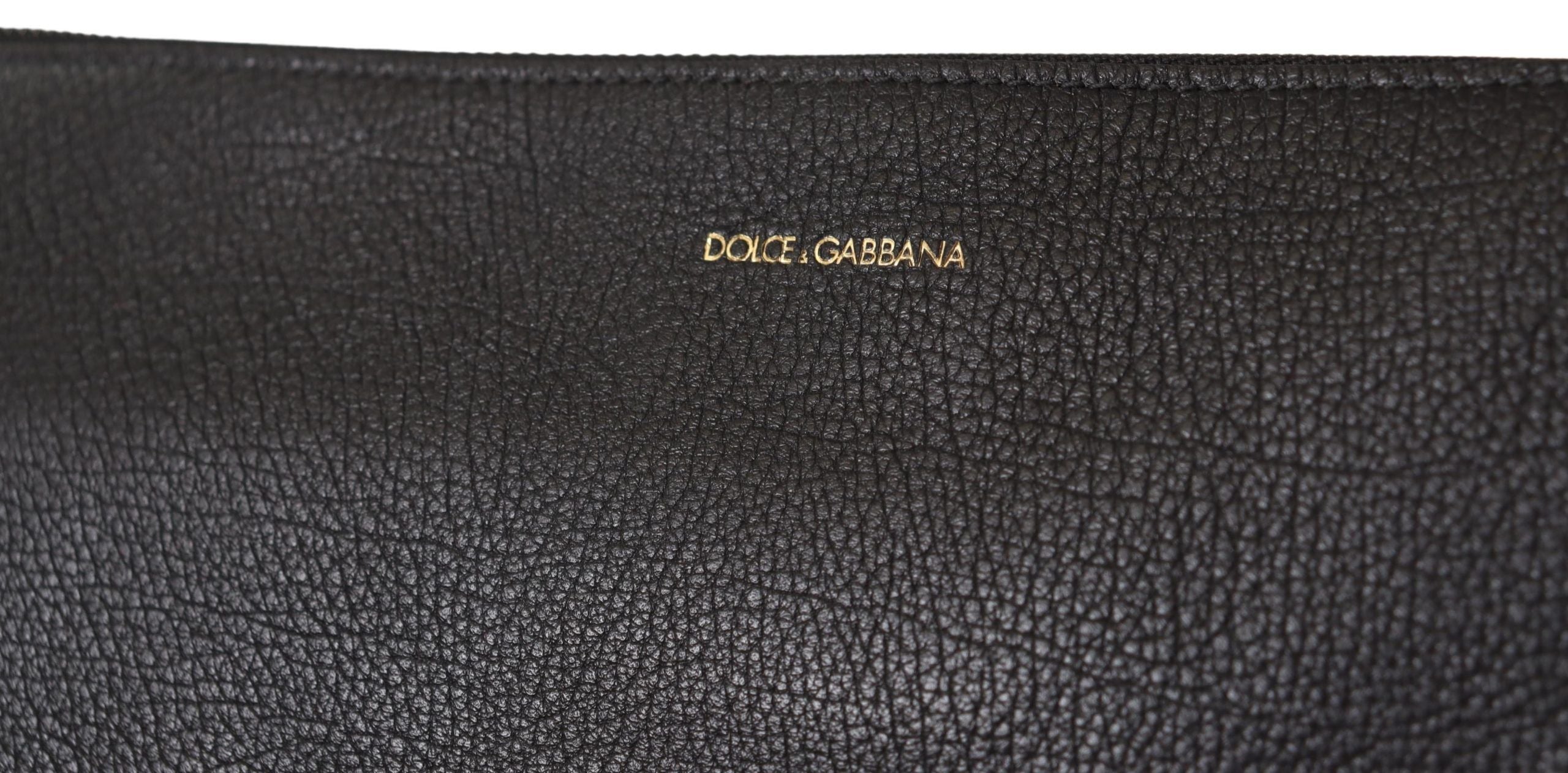 Dolce & Gabbana Black Exotic Leather Shoulder Strap Alta Sartoria Bag