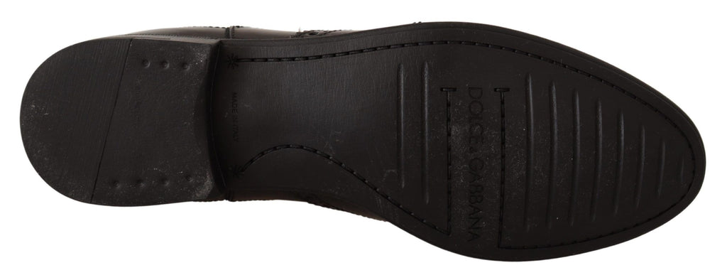 Dolce & Gabbana Schwarz Leder Knöchel hohe flache Stiefel Schuhe
