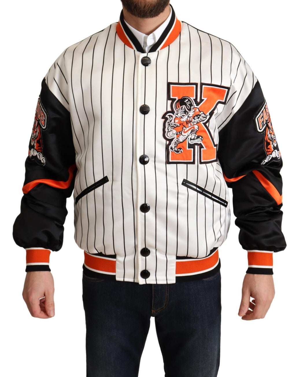 Dolce & Gabbana Multicolor Bomber King Logo #DGMILLENNIALS Jacke