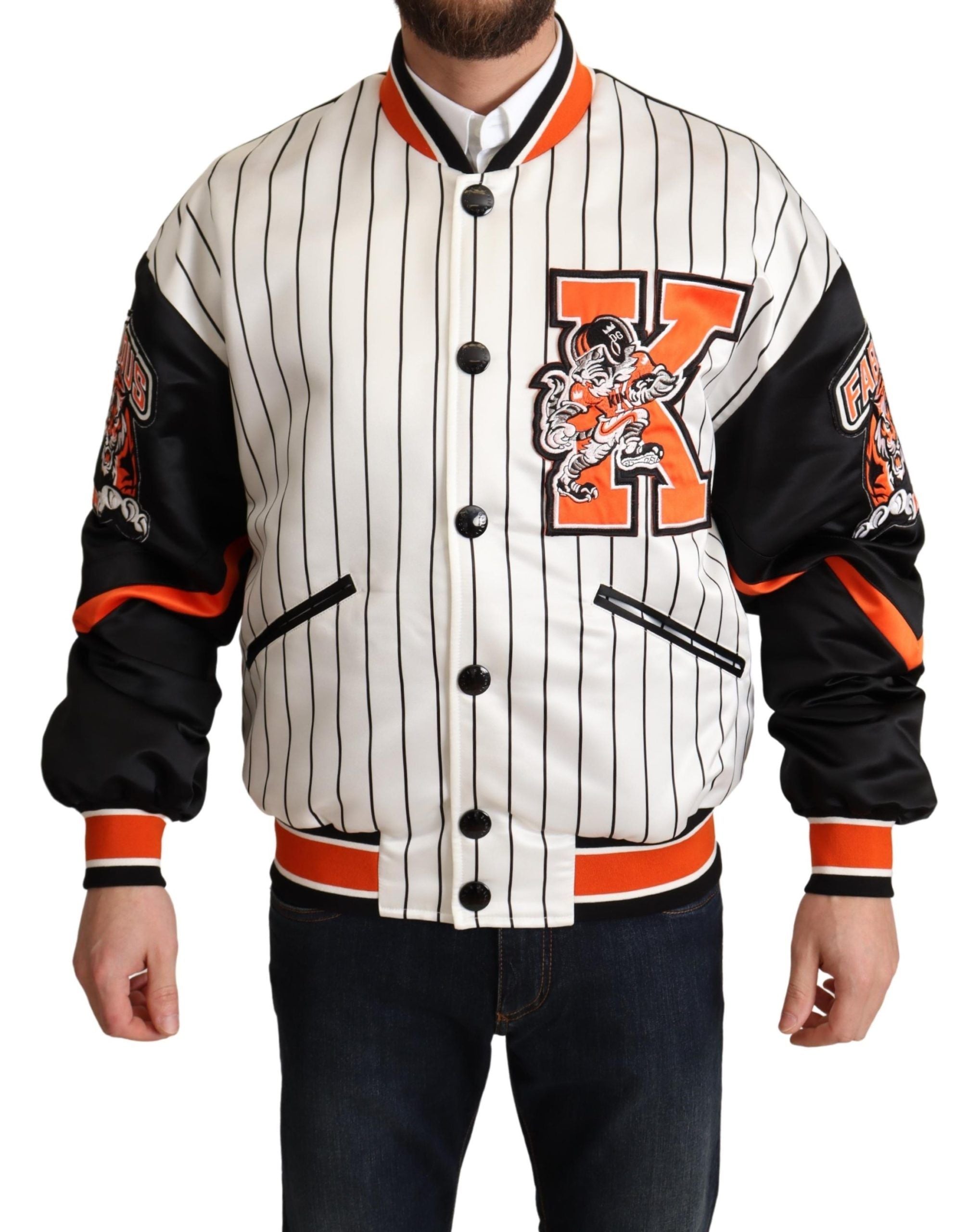 Dolce & Gabbana Multicolor Bomber King Logo #DGMILLENNIALS Jacke