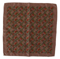 Dolce & Gabbana Brown Carrot Print Silk Handkerchief