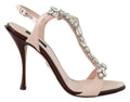 Dolce & Gabbana Pink Crystal Heels Keira Sandals