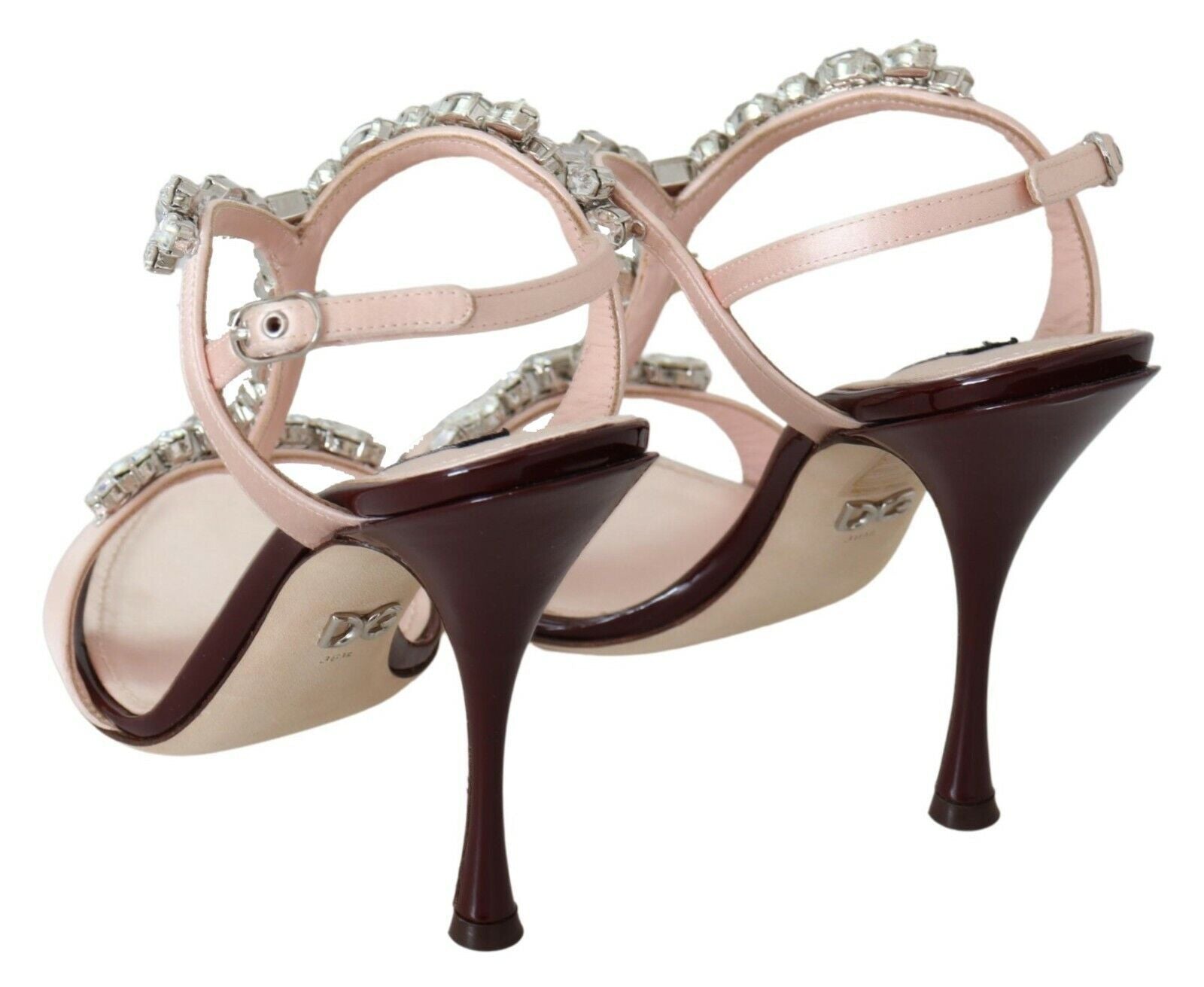 Dolce & Gabbana Pink Crystal Heels Keira Sandals