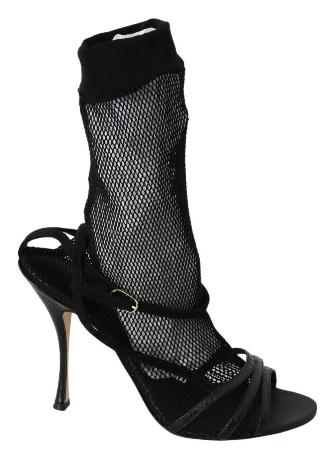 Dolce & Gabbana Black Suede Ankle Boots Sandals Shoes