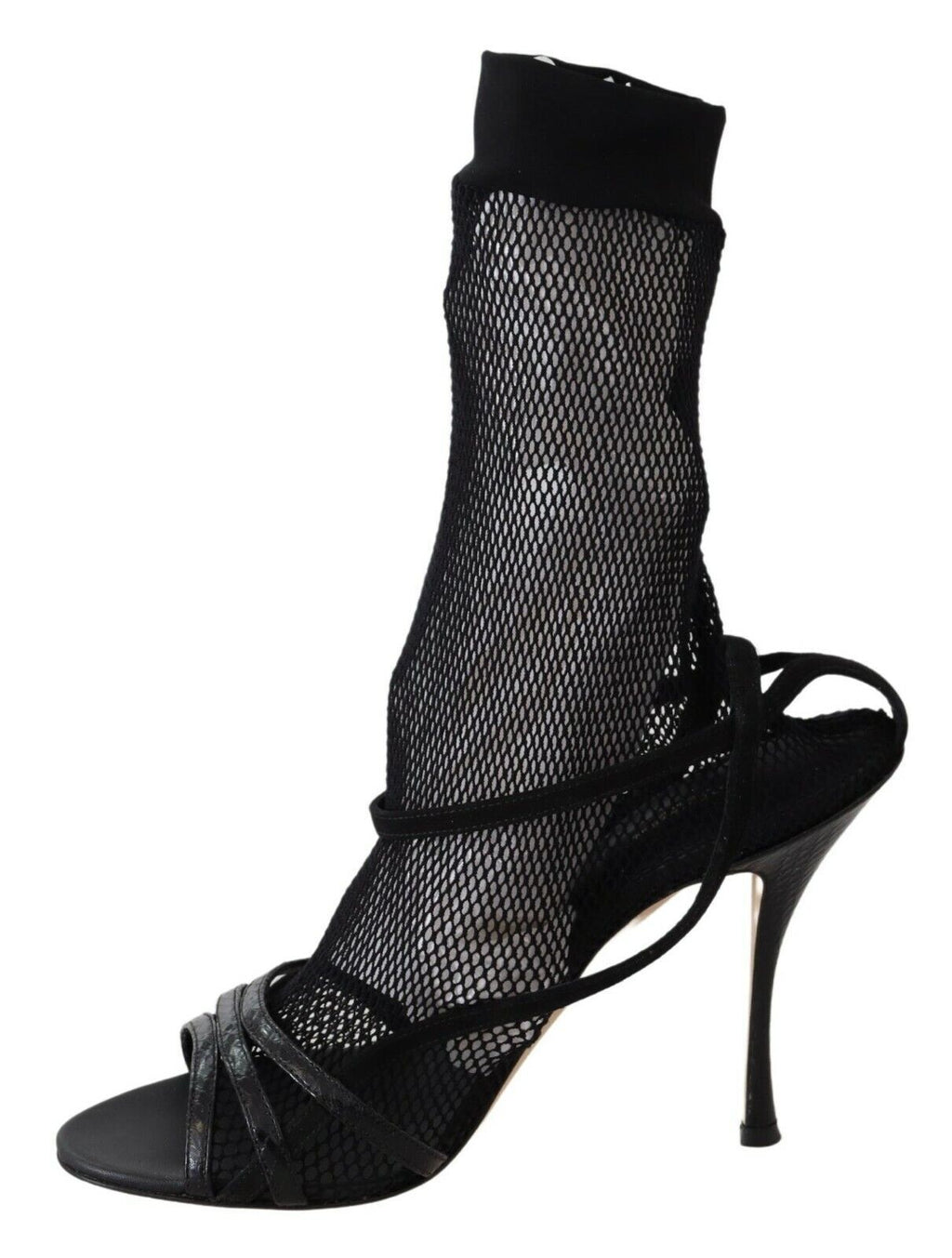Dolce & Gabbana Black Suede Ankle Boots Sandals Shoes