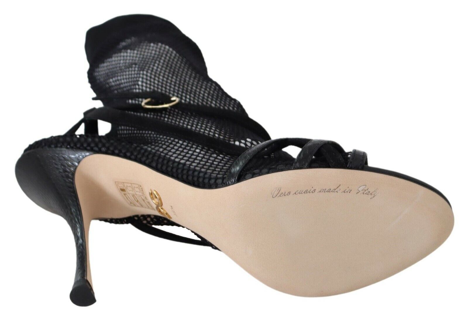 Dolce & Gabbana Black Suede Ankle Boots Sandals Shoes