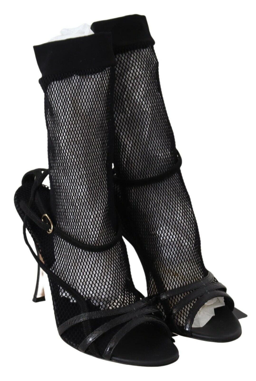 Dolce & Gabbana Black Suede Ankle Boots Sandals Shoes