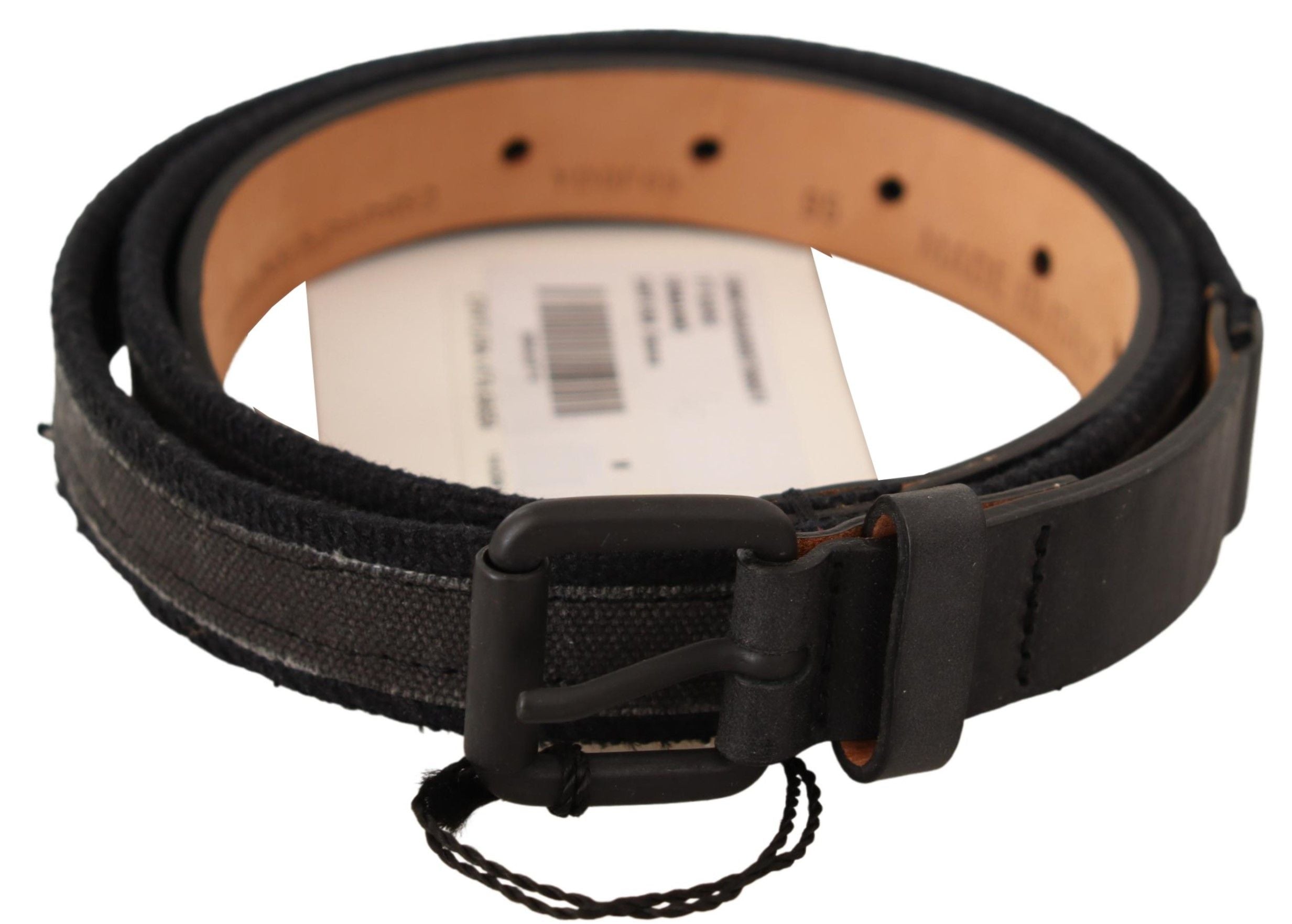 Ermanno Scervino Black Leather Logo Buckle Waist Women's Belt