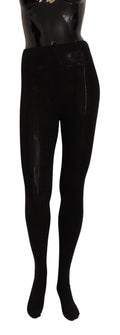 Dolce & Gabbana Black Wool-Stretch Tights Stockings