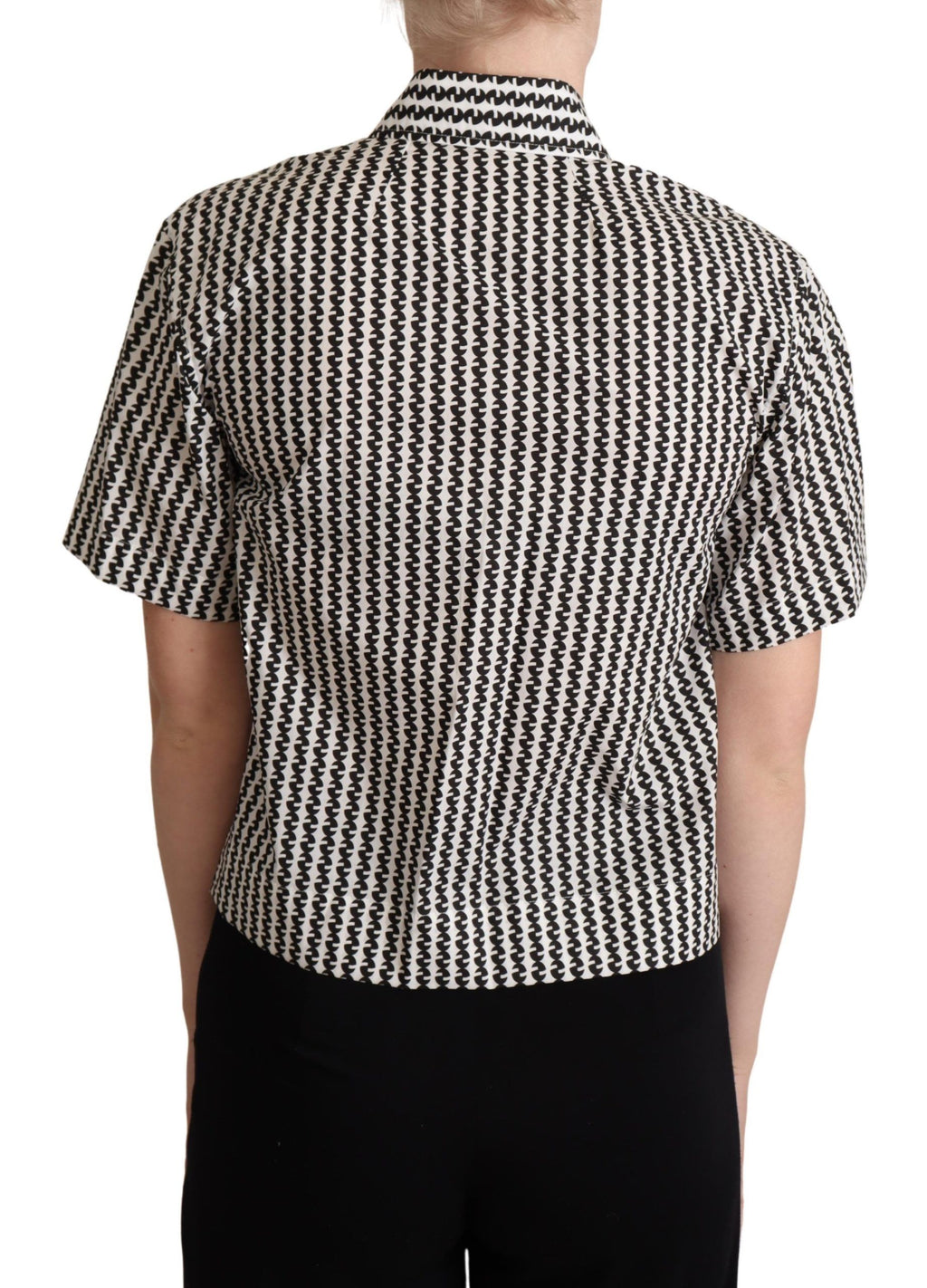 Dolce & Gabbana White Black Fantasy Print Shirt