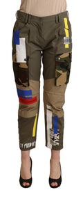 Dolce & Gabbana Green Military Cargo Cotton Trousers