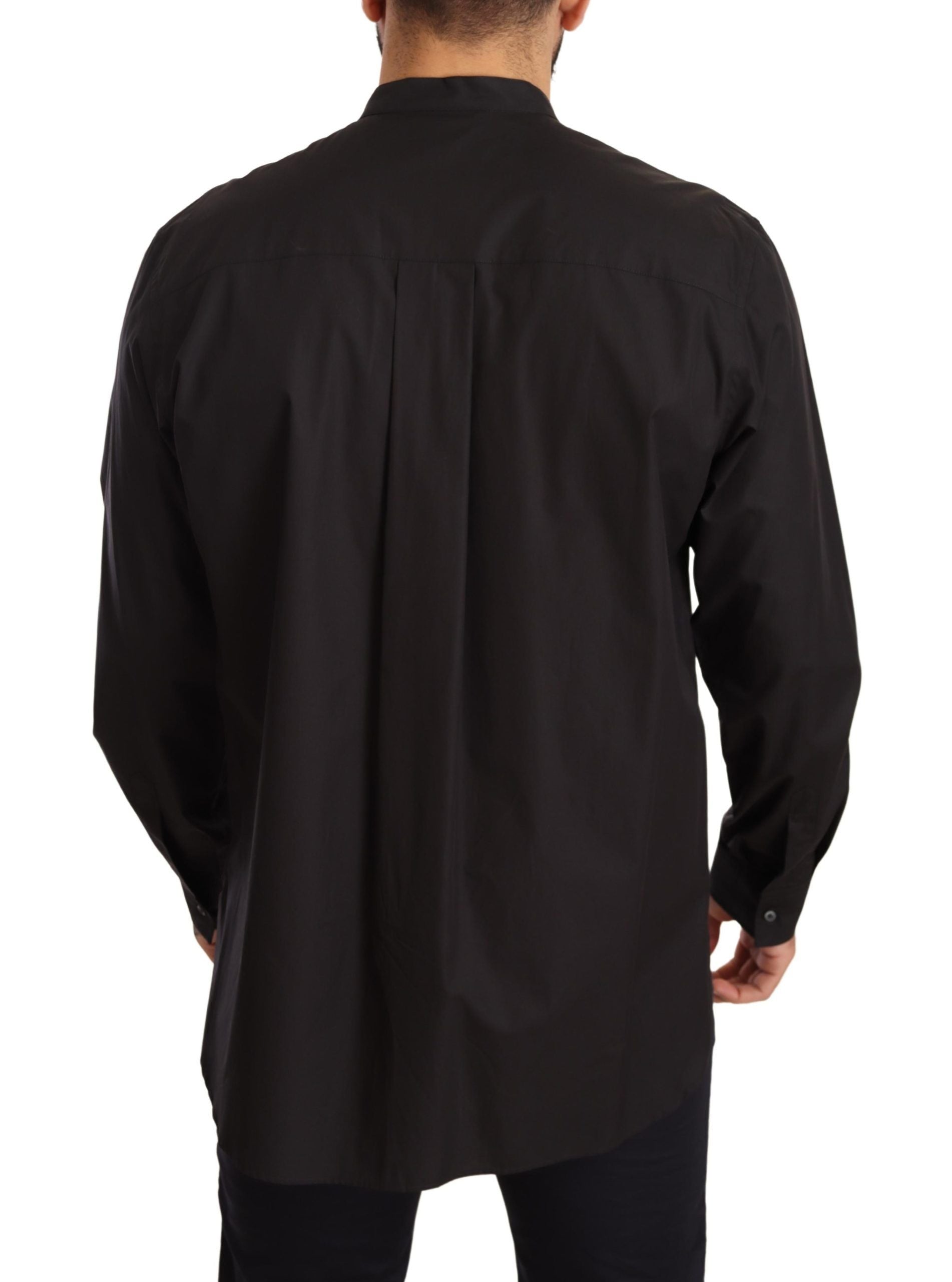 Dolce & Gabbana Black 100% Cotton Formal Shirt
