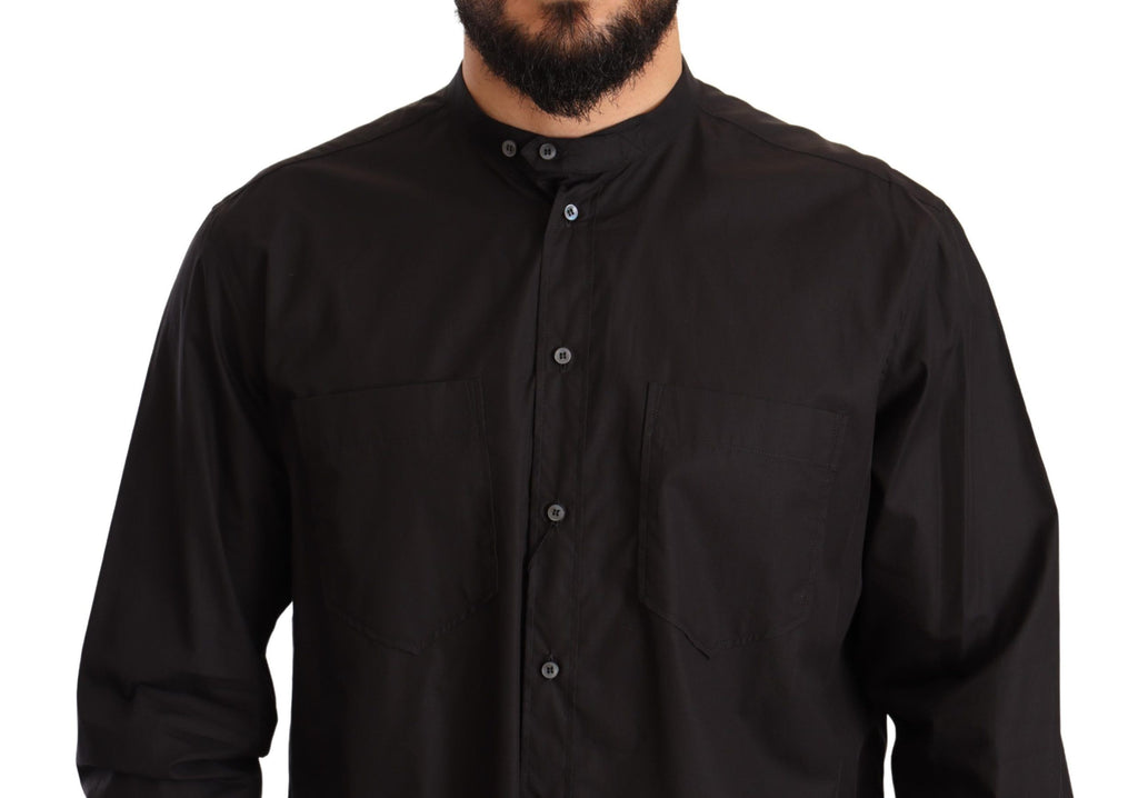 Dolce & Gabbana Black 100% Cotton Formal Shirt