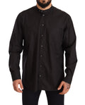Dolce & Gabbana Black 100% Cotton Formal Shirt