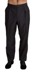 Dolce & Gabbana Grey Wool Blend Formal Trousers
