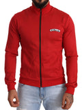 Dolce & Gabbana Roter DG Motor Club Zipper Stretch Pullover