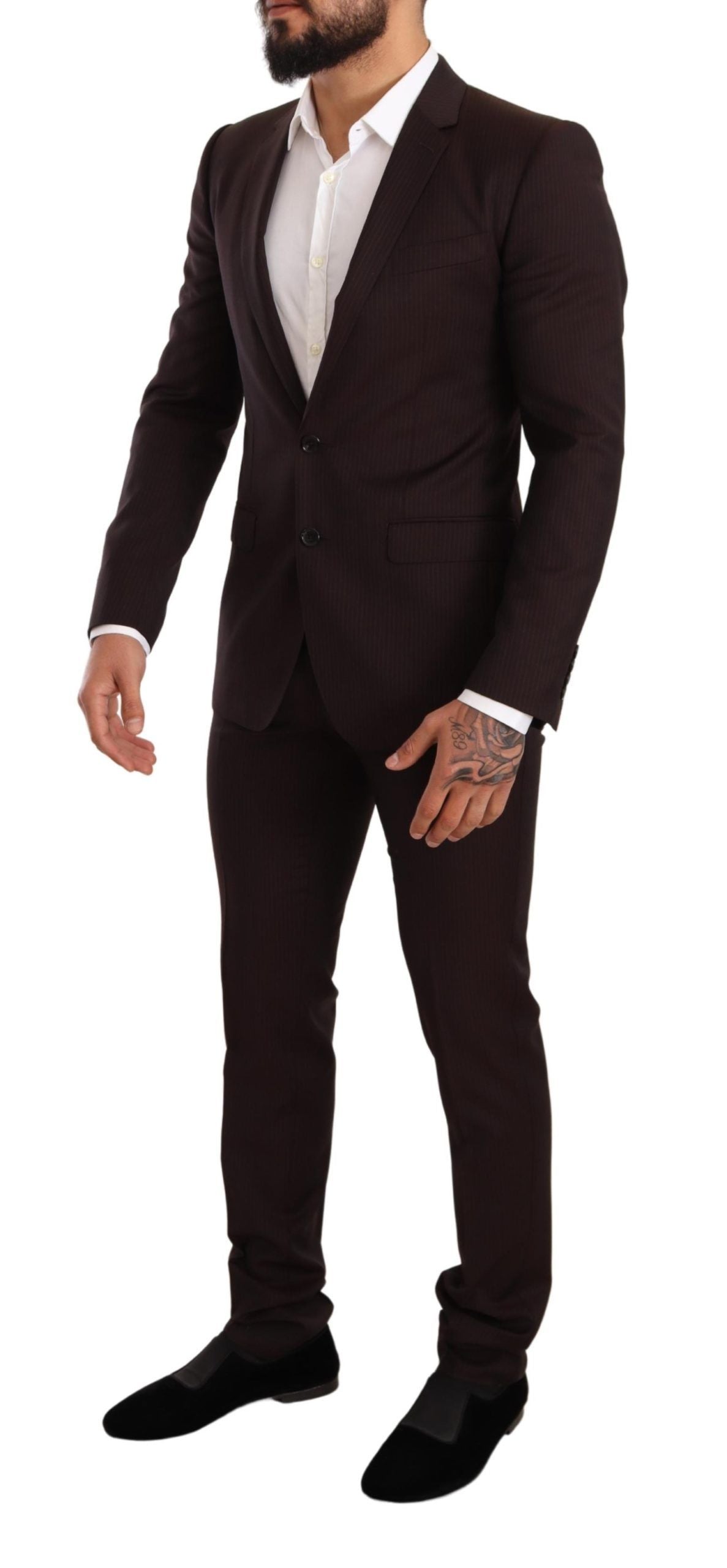 Dolce & Gabbana Burgundy MARTINI Slim-Fit Wool Suit