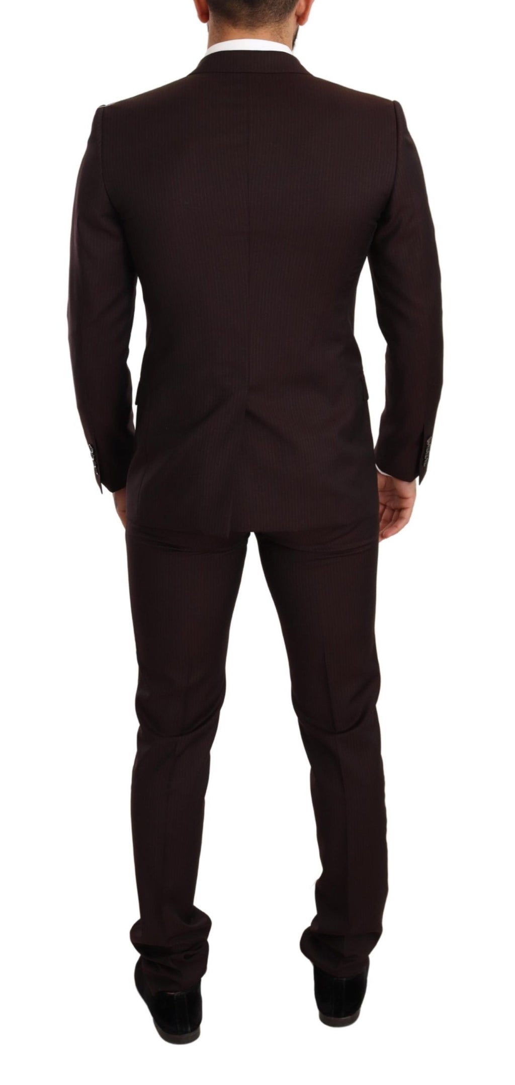 Dolce & Gabbana Burgundy MARTINI Slim-Fit Wool Suit