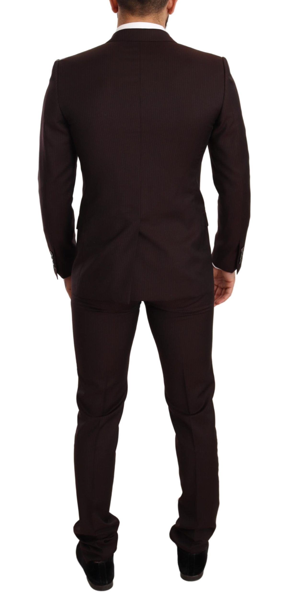 Dolce & Gabbana Burgundy MARTINI Slim-Fit Wool Suit