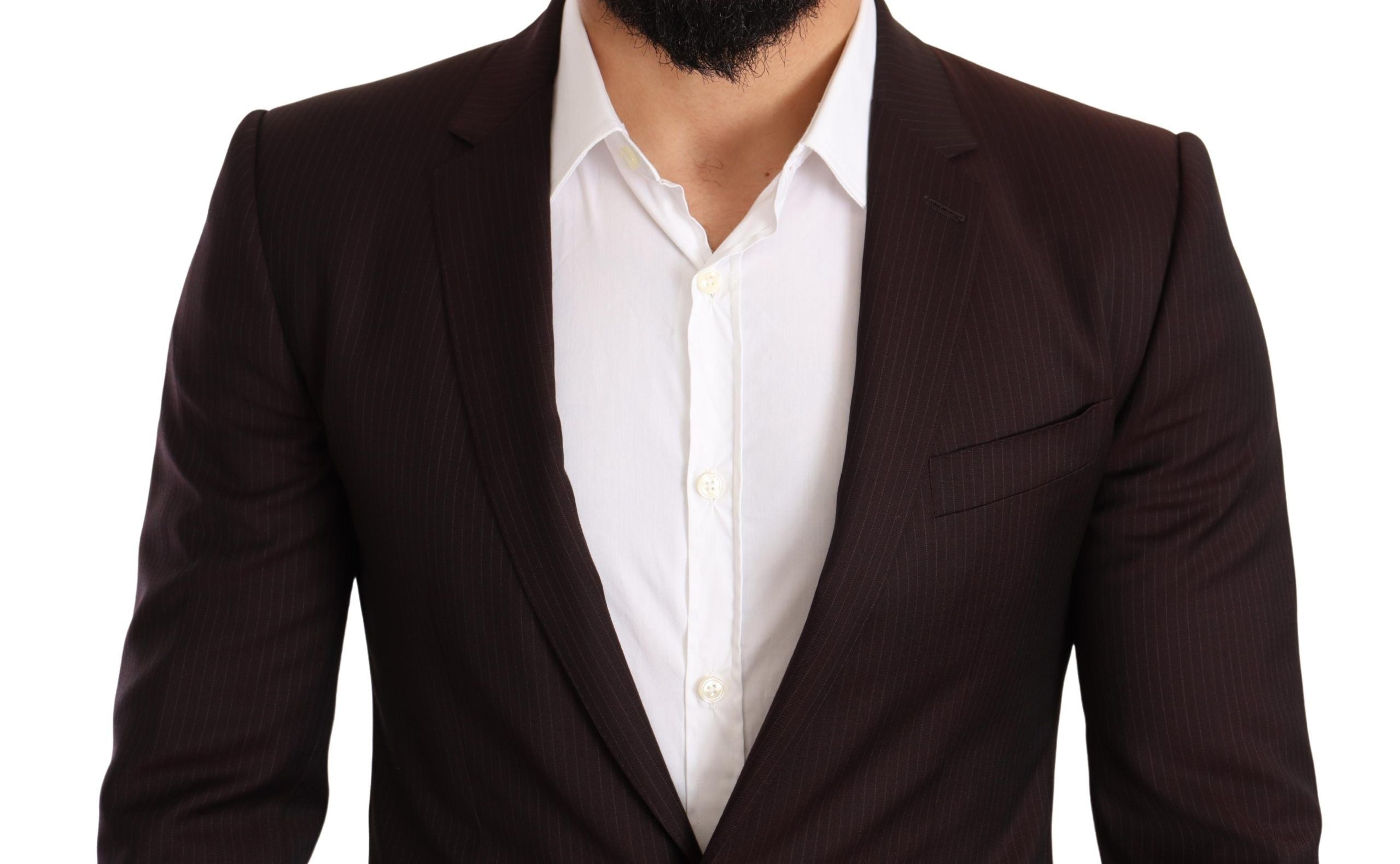 Dolce & Gabbana Burgundy MARTINI Slim-Fit Wool Suit
