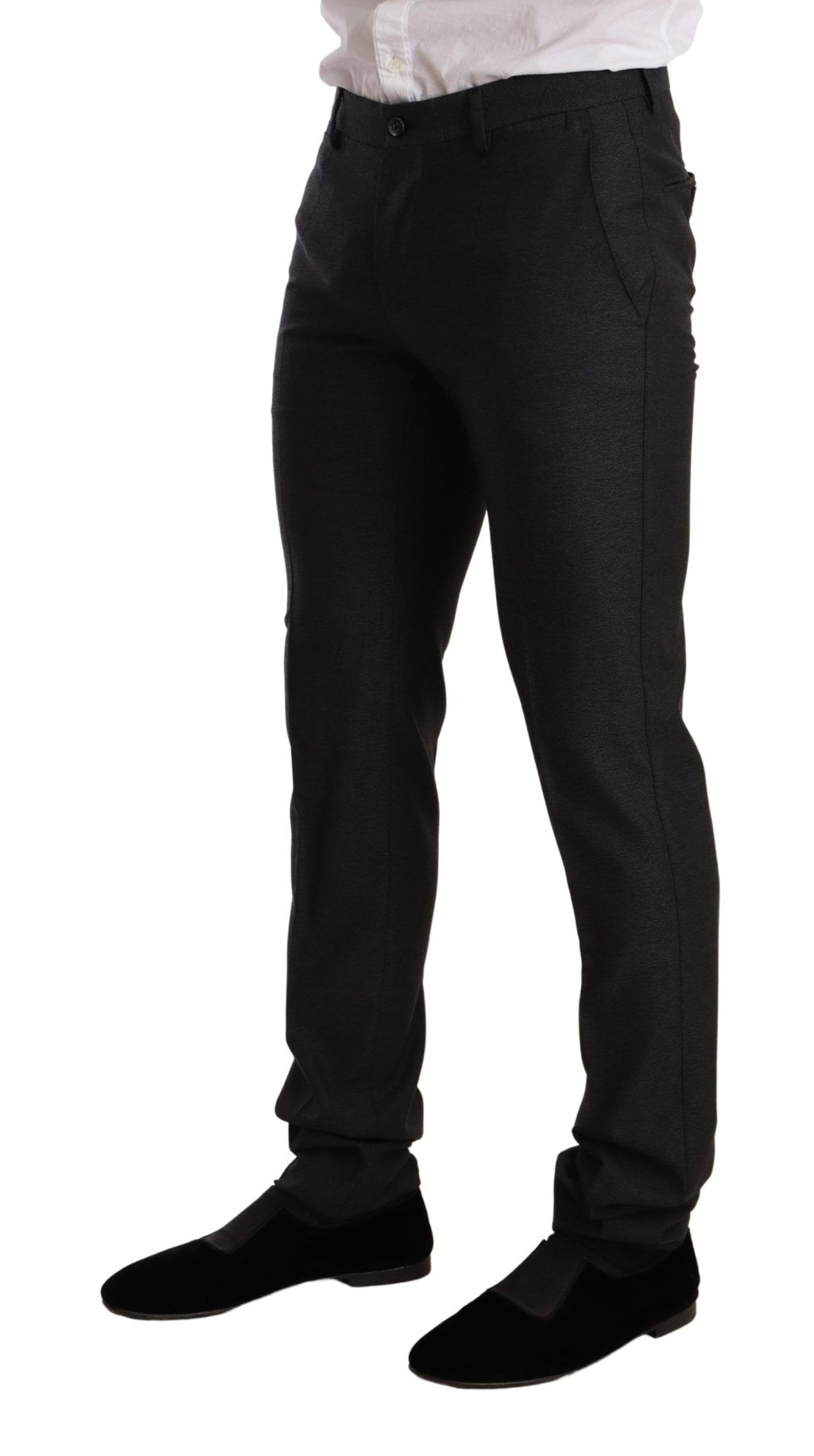 Dolce & Gabbana Graue Wolle MARTINI Slim Fit Set Anzug