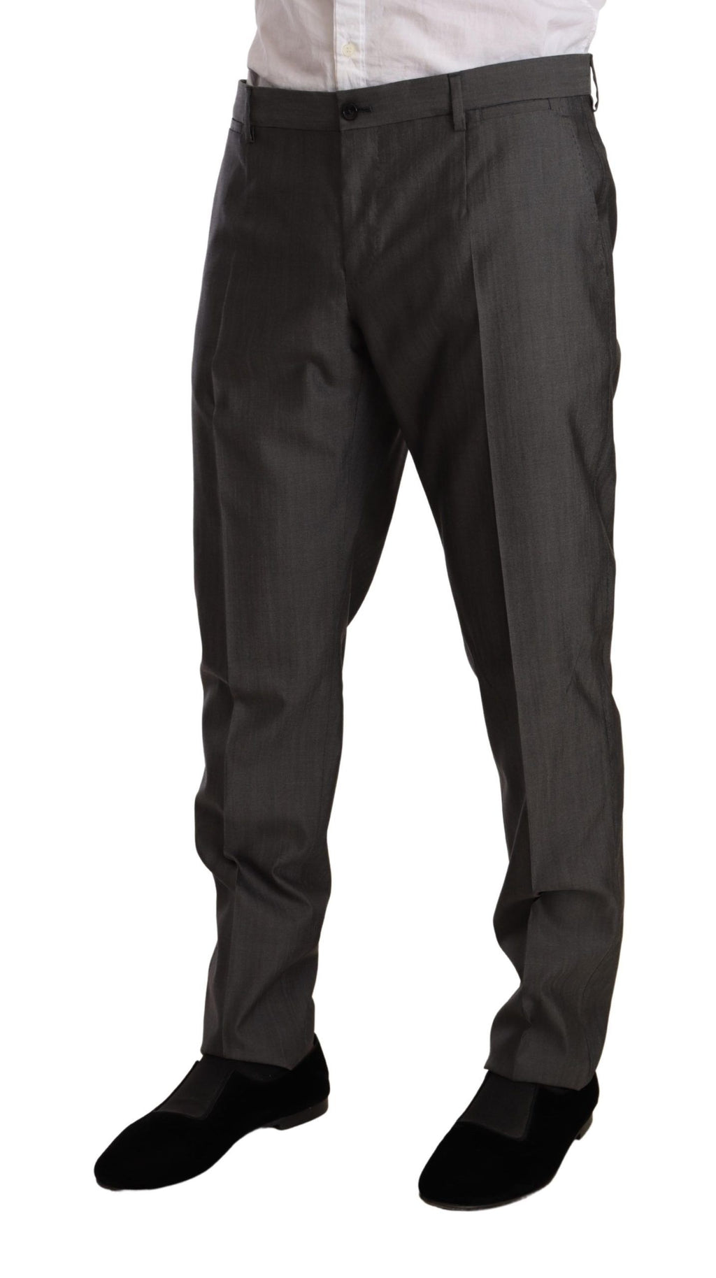 Dolce & Gabbana Grauer Metallic MARTINI Slim Fit Set Anzug
