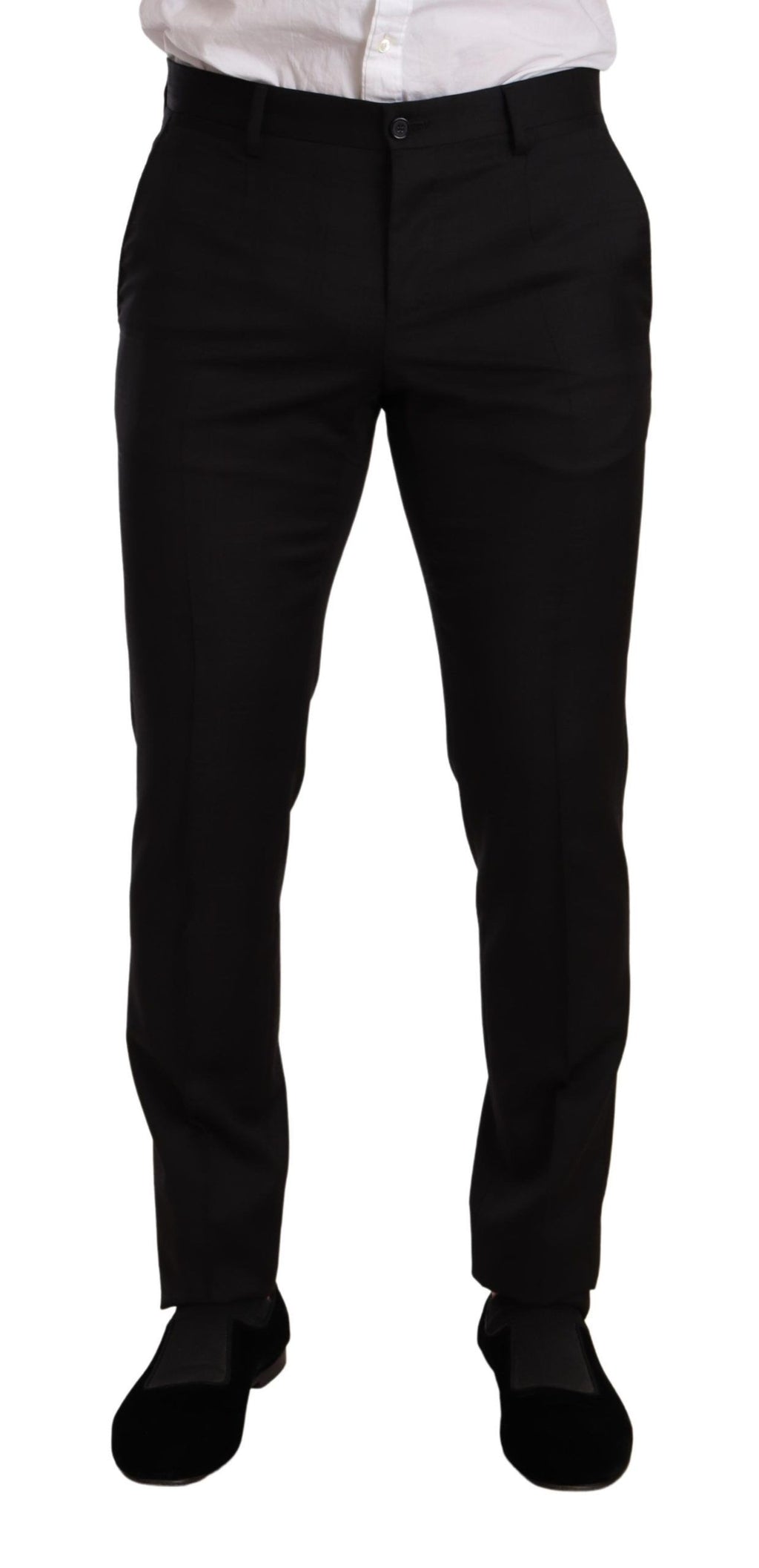 Dolce & Gabbana Black Plaid Suit MARTINI SLIM FIT 2 Piece