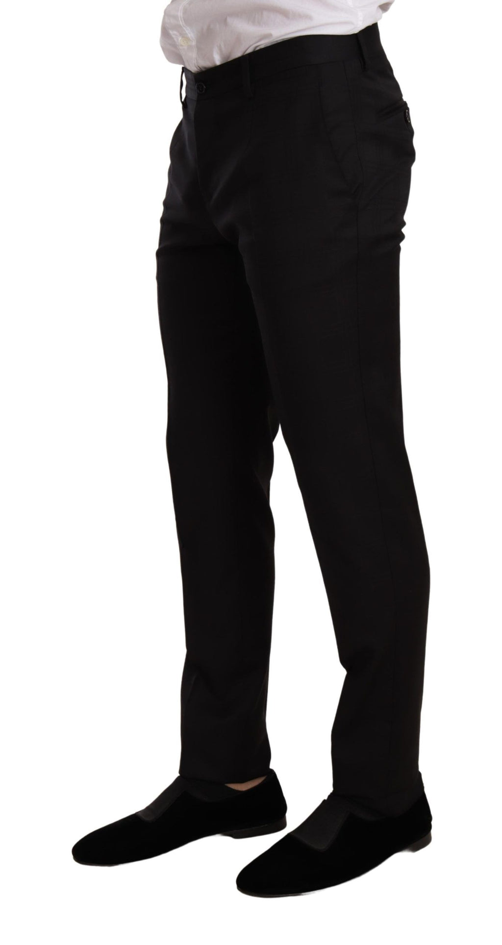 Dolce & Gabbana Black Plaid Suit MARTINI SLIM FIT 2 Piece